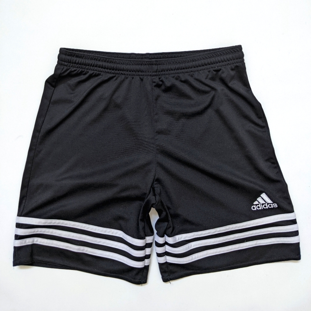 Adidas Climalite stripes black shorts, youth medium